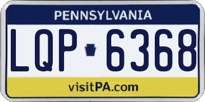 PA license plate LQP6368