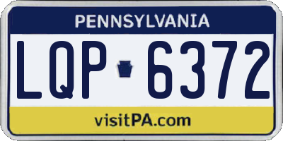 PA license plate LQP6372