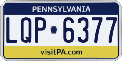 PA license plate LQP6377