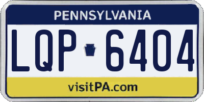PA license plate LQP6404