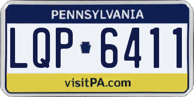 PA license plate LQP6411