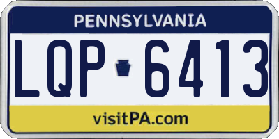 PA license plate LQP6413