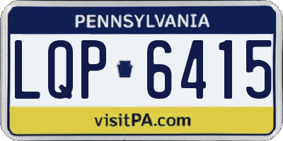 PA license plate LQP6415