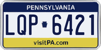 PA license plate LQP6421