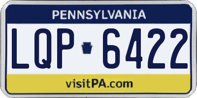 PA license plate LQP6422