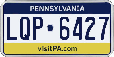 PA license plate LQP6427