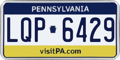 PA license plate LQP6429