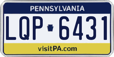 PA license plate LQP6431