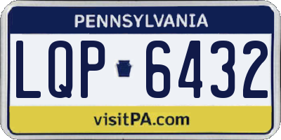 PA license plate LQP6432