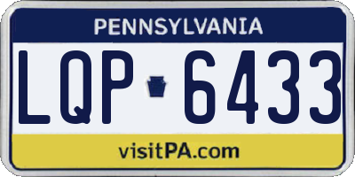 PA license plate LQP6433