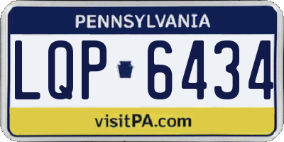 PA license plate LQP6434