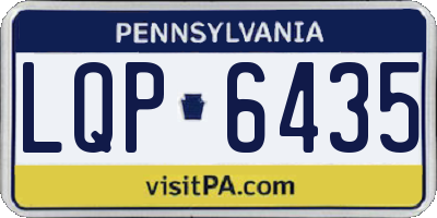 PA license plate LQP6435