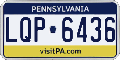 PA license plate LQP6436