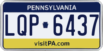 PA license plate LQP6437
