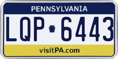 PA license plate LQP6443
