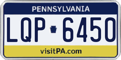 PA license plate LQP6450