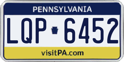 PA license plate LQP6452