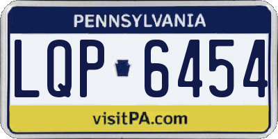 PA license plate LQP6454