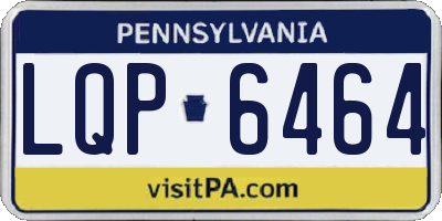 PA license plate LQP6464