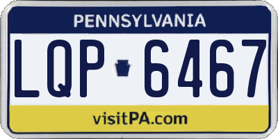 PA license plate LQP6467