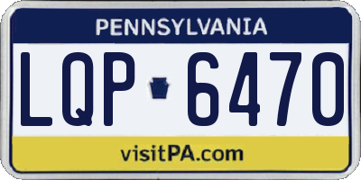 PA license plate LQP6470