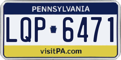 PA license plate LQP6471