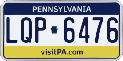 PA license plate LQP6476