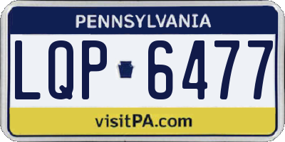 PA license plate LQP6477
