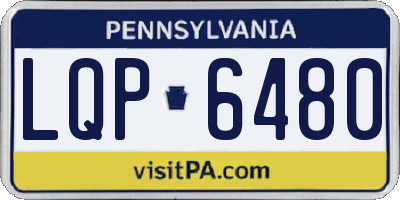 PA license plate LQP6480