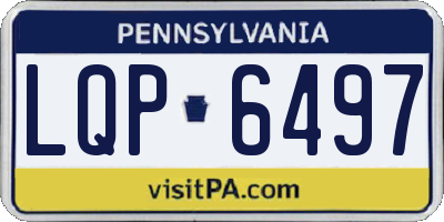 PA license plate LQP6497