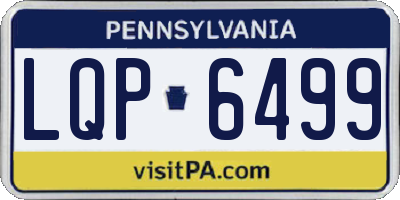 PA license plate LQP6499