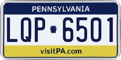 PA license plate LQP6501