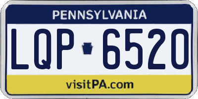 PA license plate LQP6520