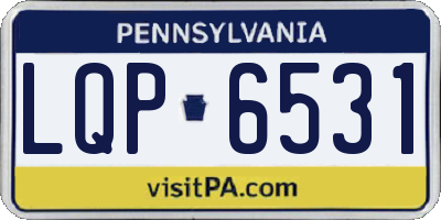 PA license plate LQP6531
