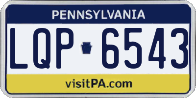 PA license plate LQP6543