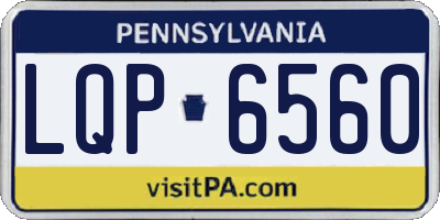 PA license plate LQP6560