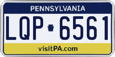 PA license plate LQP6561