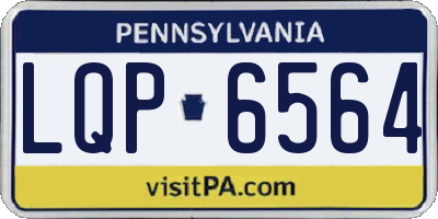 PA license plate LQP6564