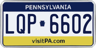 PA license plate LQP6602