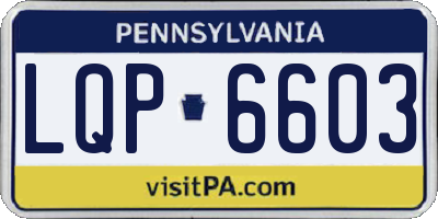 PA license plate LQP6603