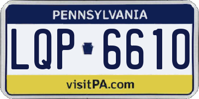 PA license plate LQP6610