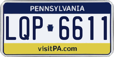 PA license plate LQP6611