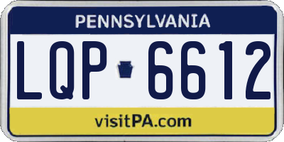 PA license plate LQP6612