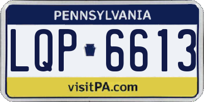 PA license plate LQP6613