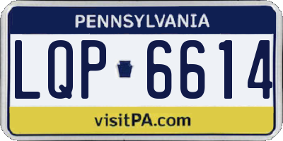 PA license plate LQP6614