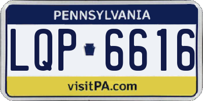 PA license plate LQP6616