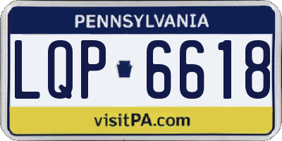 PA license plate LQP6618