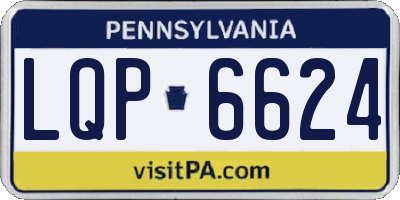 PA license plate LQP6624