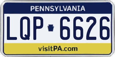 PA license plate LQP6626
