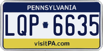 PA license plate LQP6635